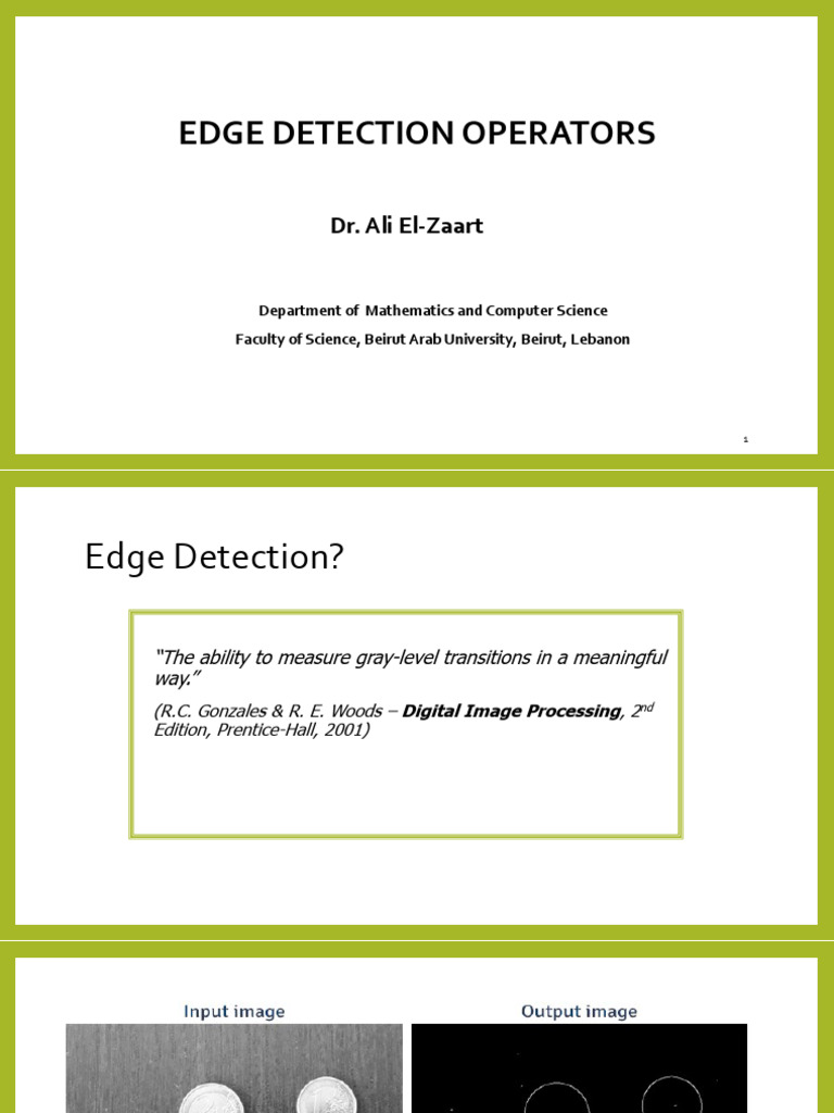 Edge Detection Techniques Explained | PDF | Computer Vision | Graphics