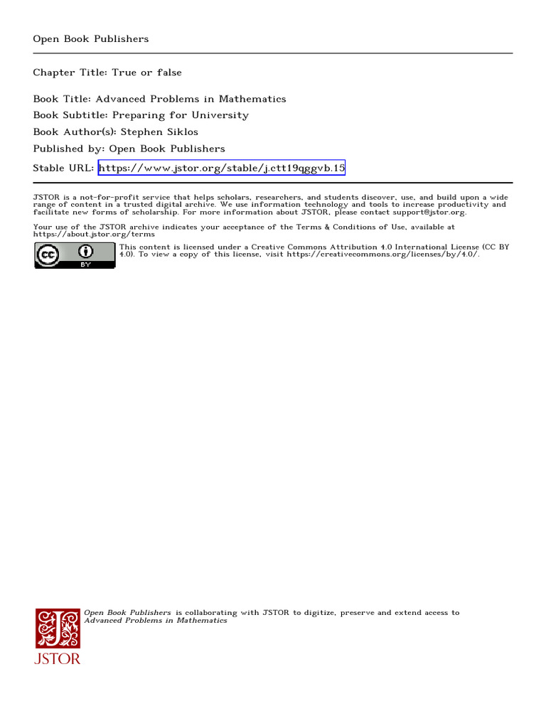 True or False Math Problems Explained | PDF | Polynomial | Mathematics