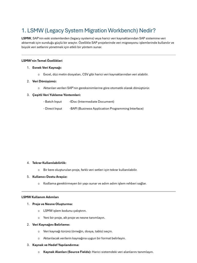 lsmw | PDF