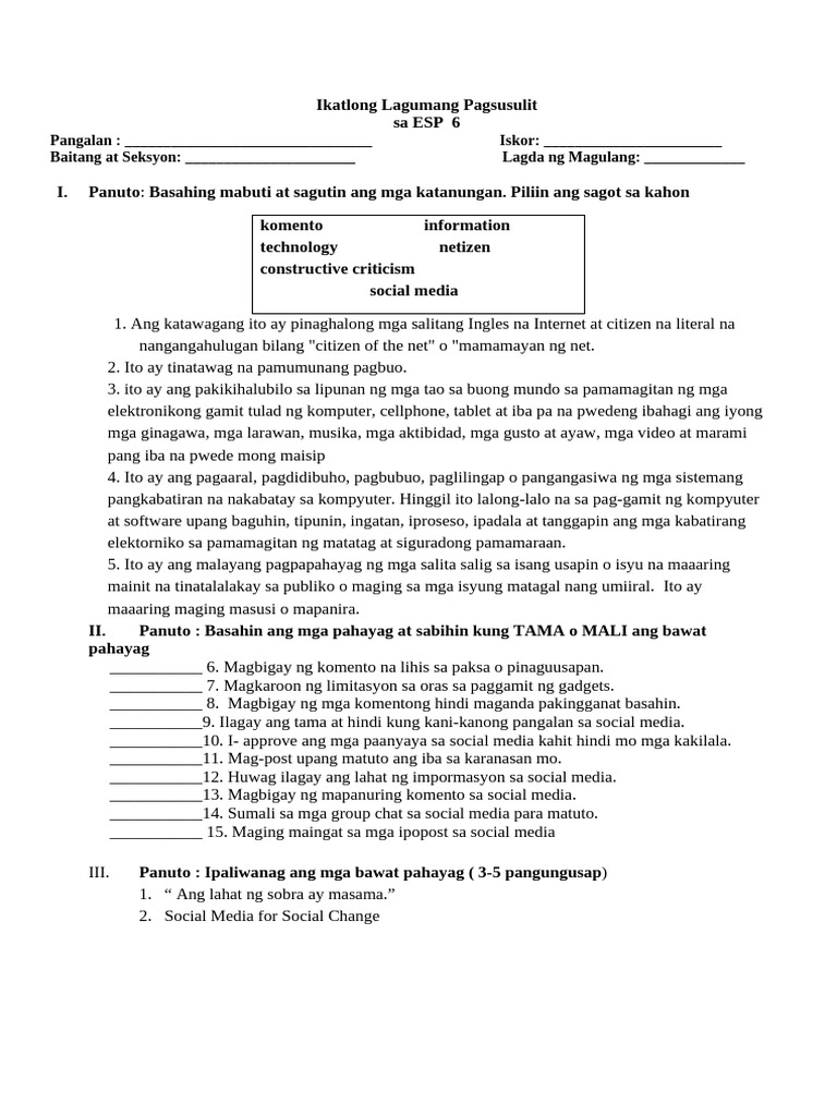 Q2 THIRD Summative 2025 | PDF