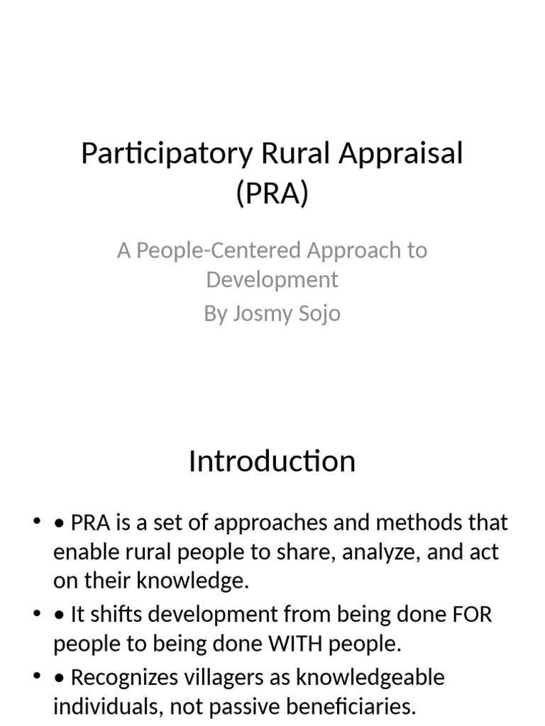 PRA Presentation | PDF