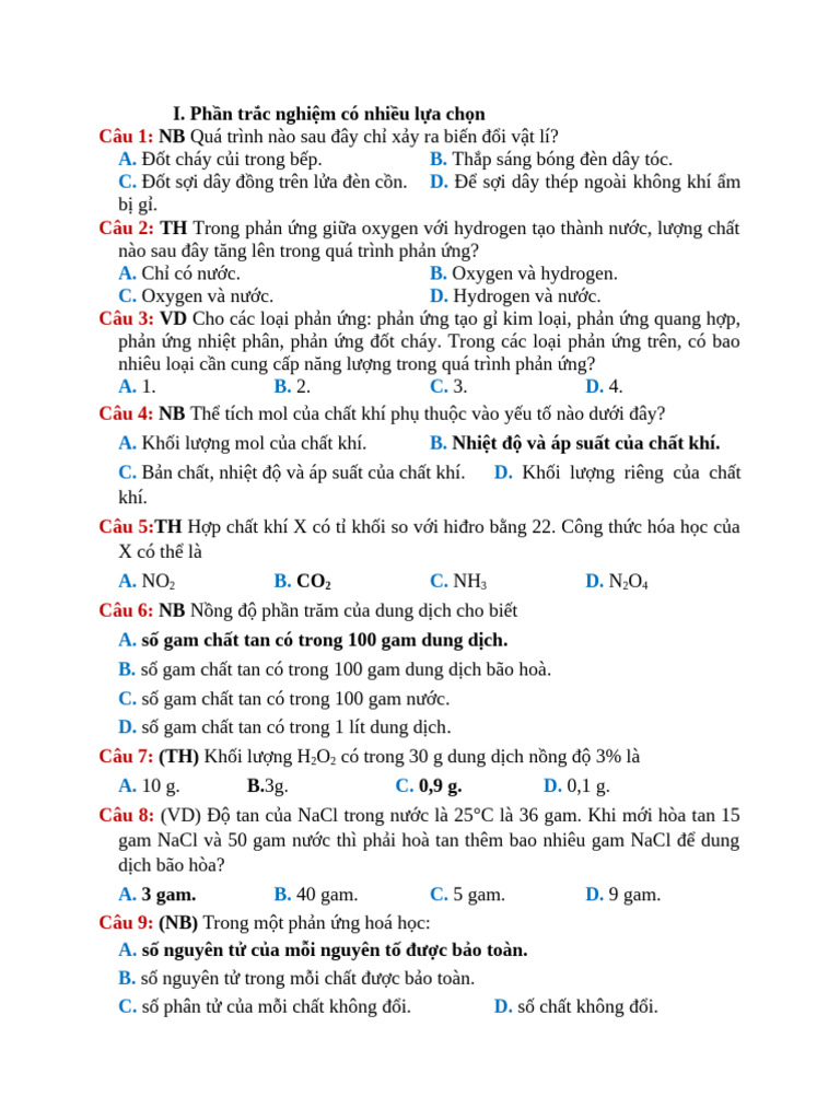 KHTN 1 | PDF