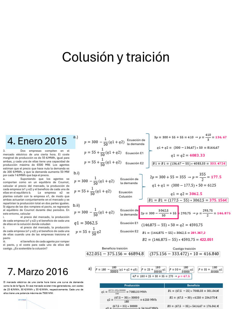3.colusion y Traicion | PDF | Mercado (economía) | Falla de mercado
