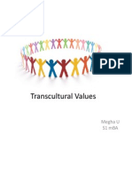 Transcultural Values: Megha U S1 mBA