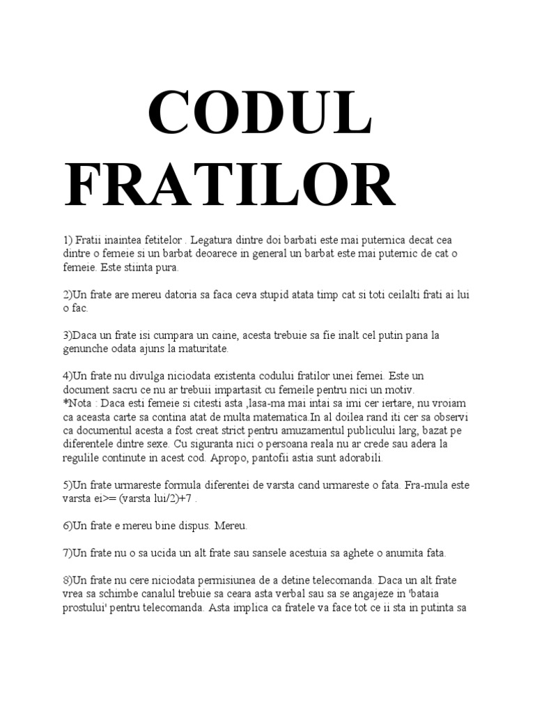 The Bro Code | PDF