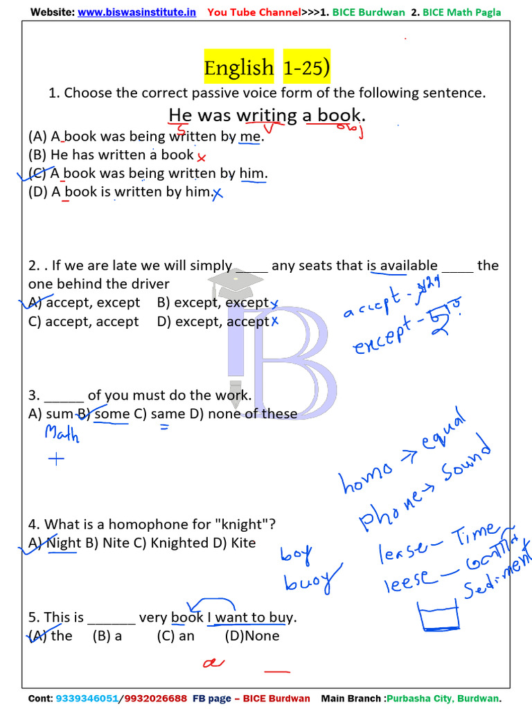 English Grammar Practice Questions | PDF | Chess | Chess Theory