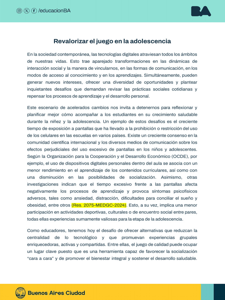 Beneficios del juego en adolescentes | PDF | Las emociones | Adolescencia