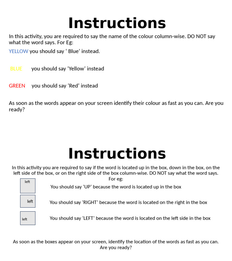 Instructions | PDF