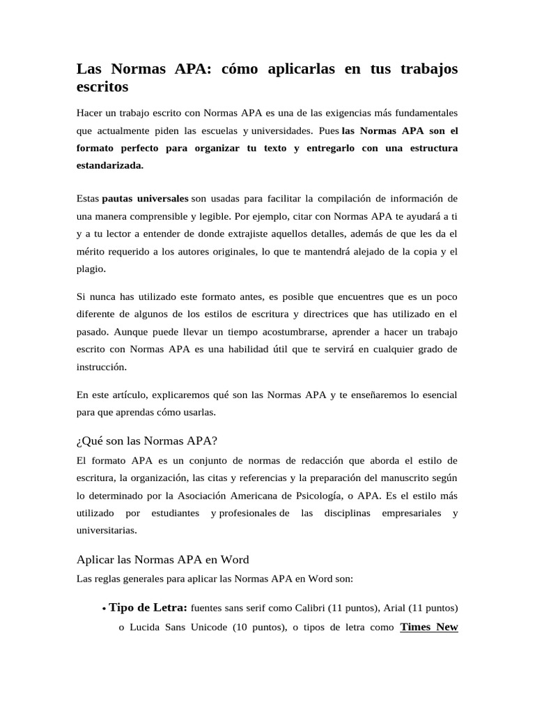 Normas APA: Guía para trabajos escritos | PDF | Estilo apa | Comillas