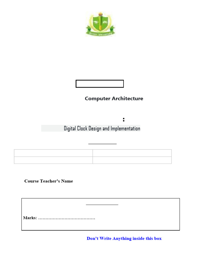 Project Proposal Computer Architecture by Sakib Hossain (212002099 ...