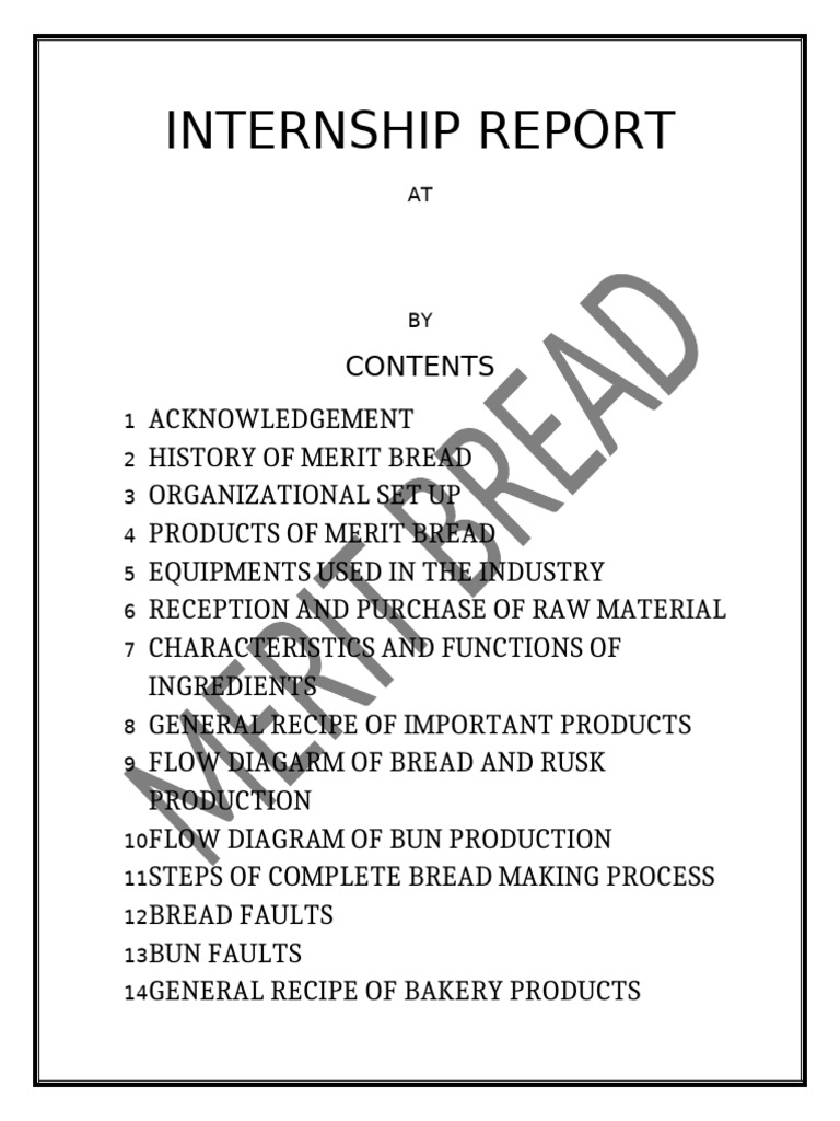 Merit Bread: Production and Products Overview | PDF | Breads | Flour