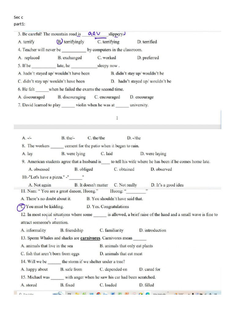 Test 3 Handout | PDF