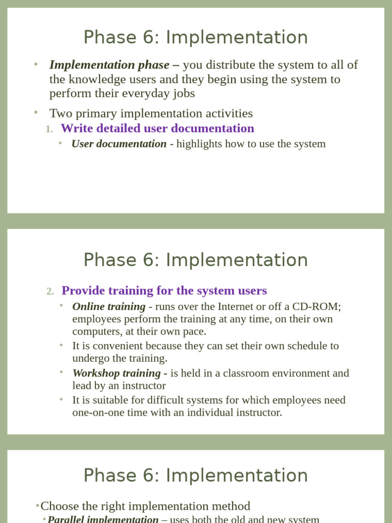Chapter 6 Systems Development Phases, Tools, and Techniques4 | PDF ...