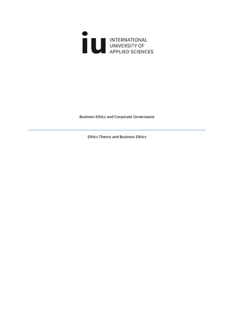 Business Ethics and Corporate Governance | PDF | Utilitarianism ...