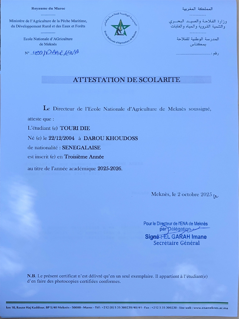 Scolarité Résidence | PDF