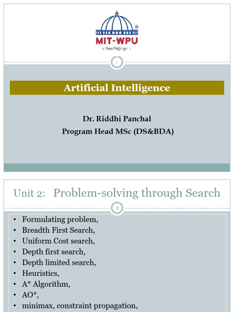 Search Algorithms in AI | PDF | Theoretical Computer Science ...