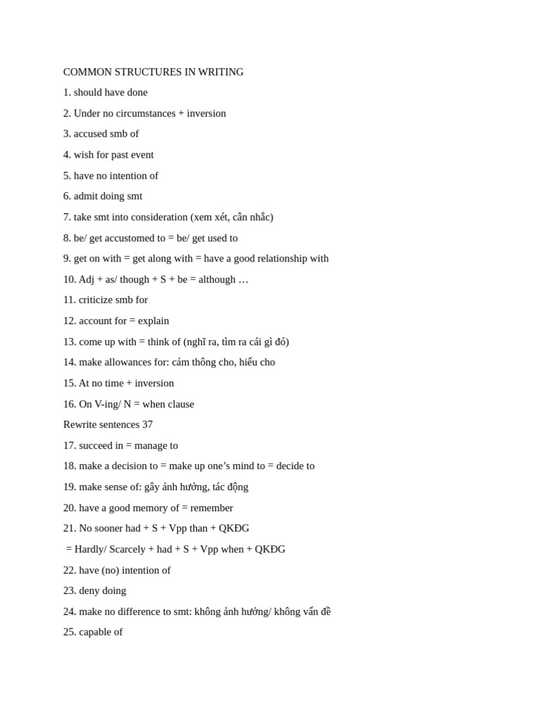 Common Writing Structures Explained | PDF | Chess Theory | Chess Openings