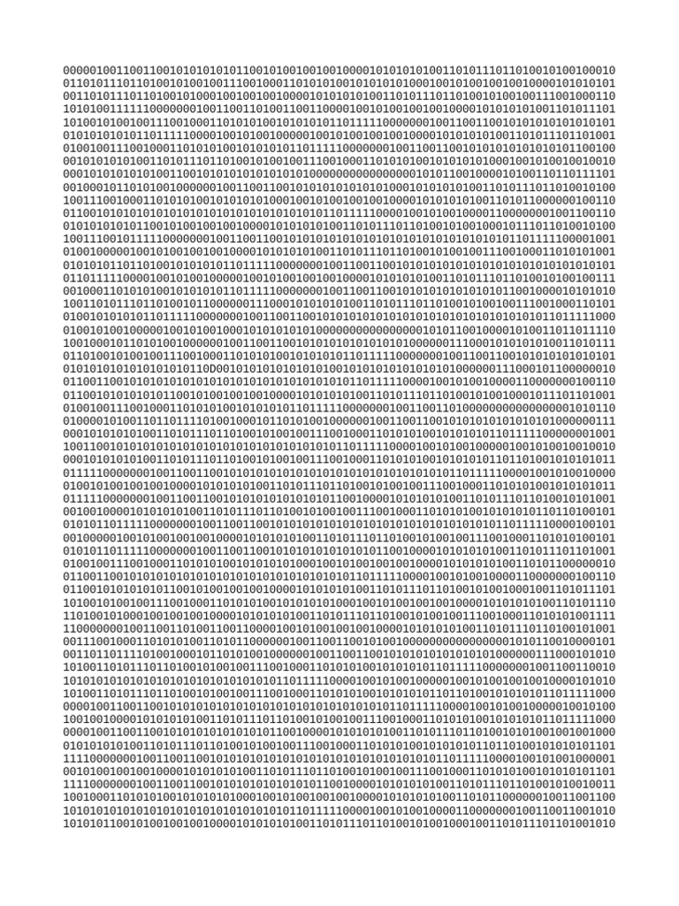 Binary Data Analysis and Patterns | PDF