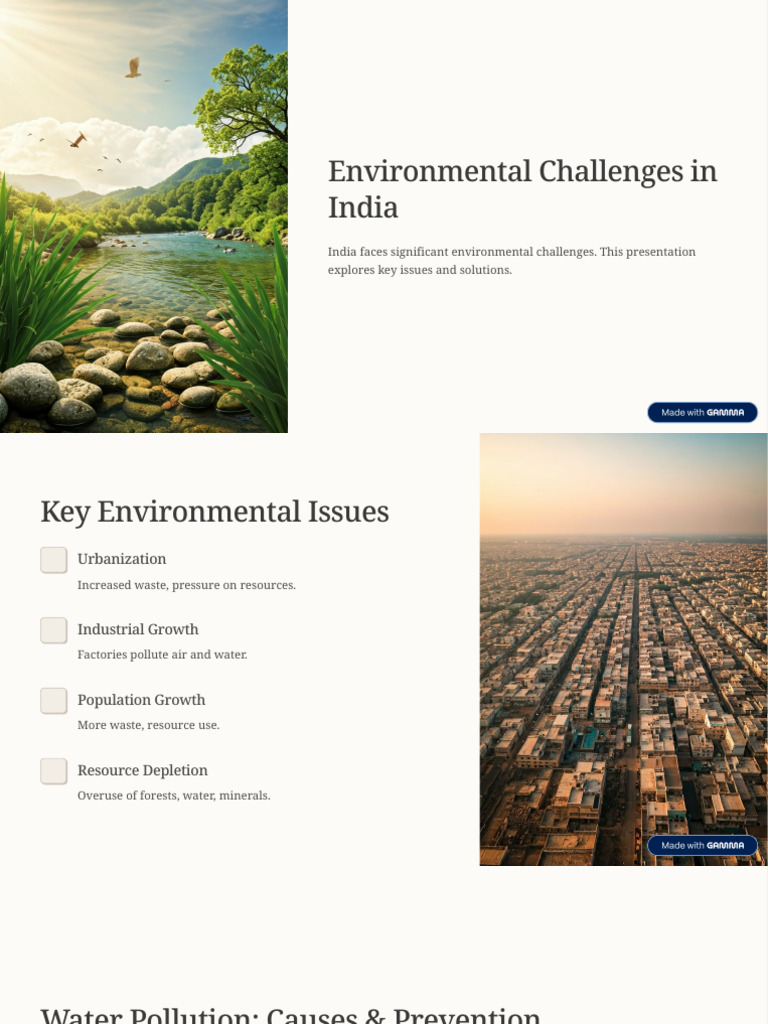 Environmental Challenges in India | PDF