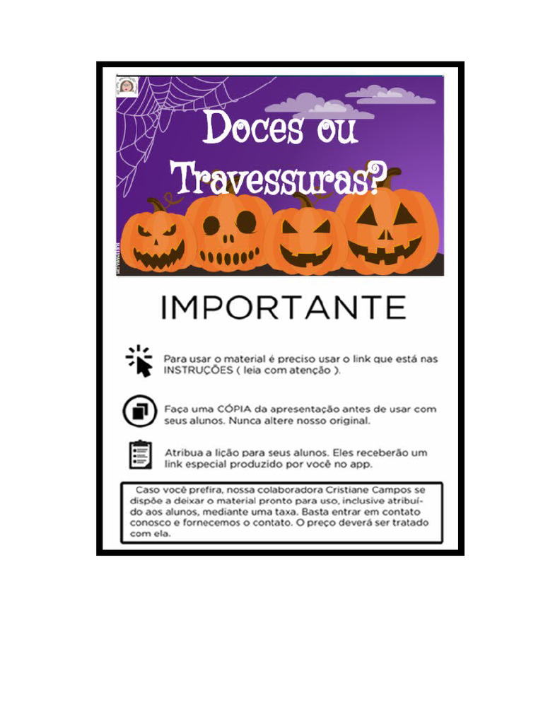 Doces Ou Travessuras 3 4 e 5 Anos | PDF | Internet