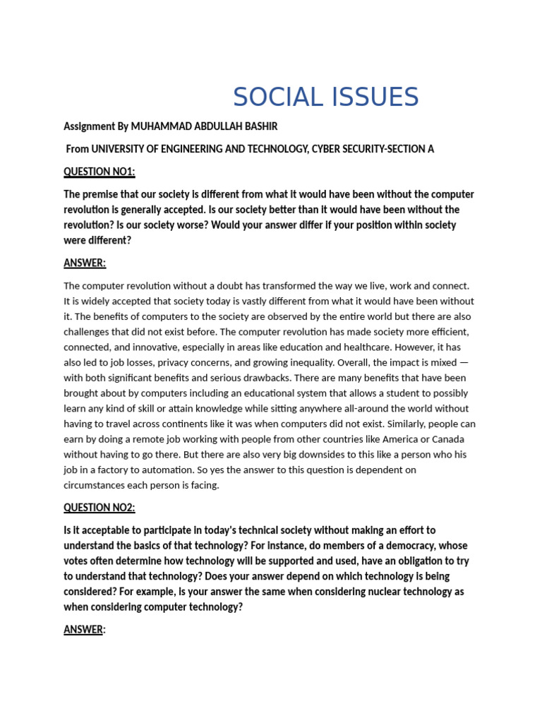 Impact of Computer Revolution on Society | PDF | Fee | Employment