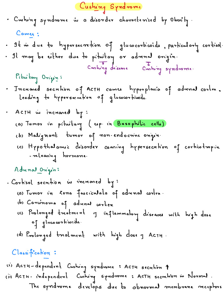 Understanding Cushing Syndrome Causes | PDF | Adrenocorticotropic ...