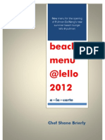 Lello Opening Menu Book 2012