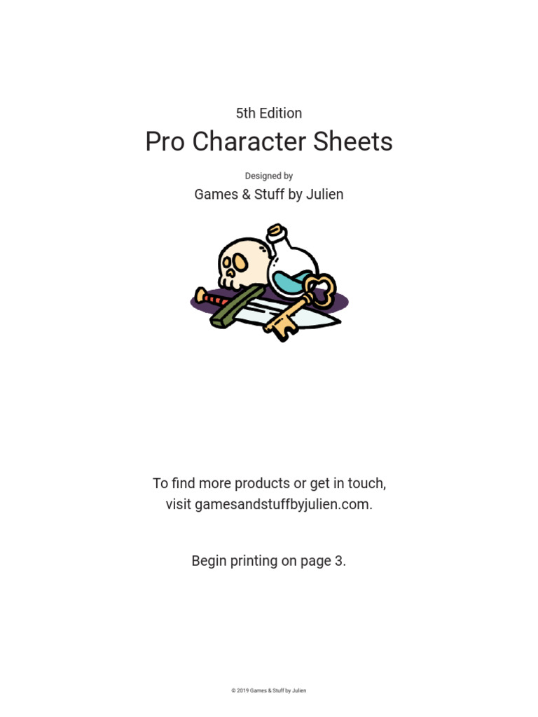 Pro Character Sheets for 5th Edition | PDF | Copyright | License