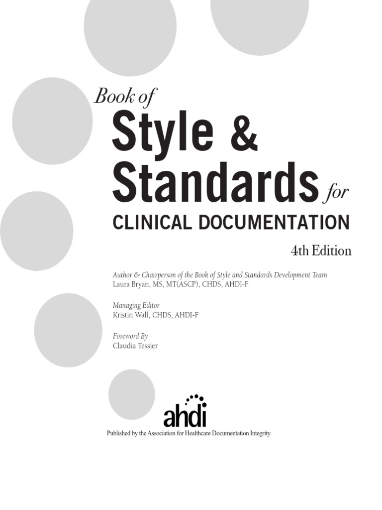 Clinical Documentation Style Standards | PDF | Electronic Health Record ...