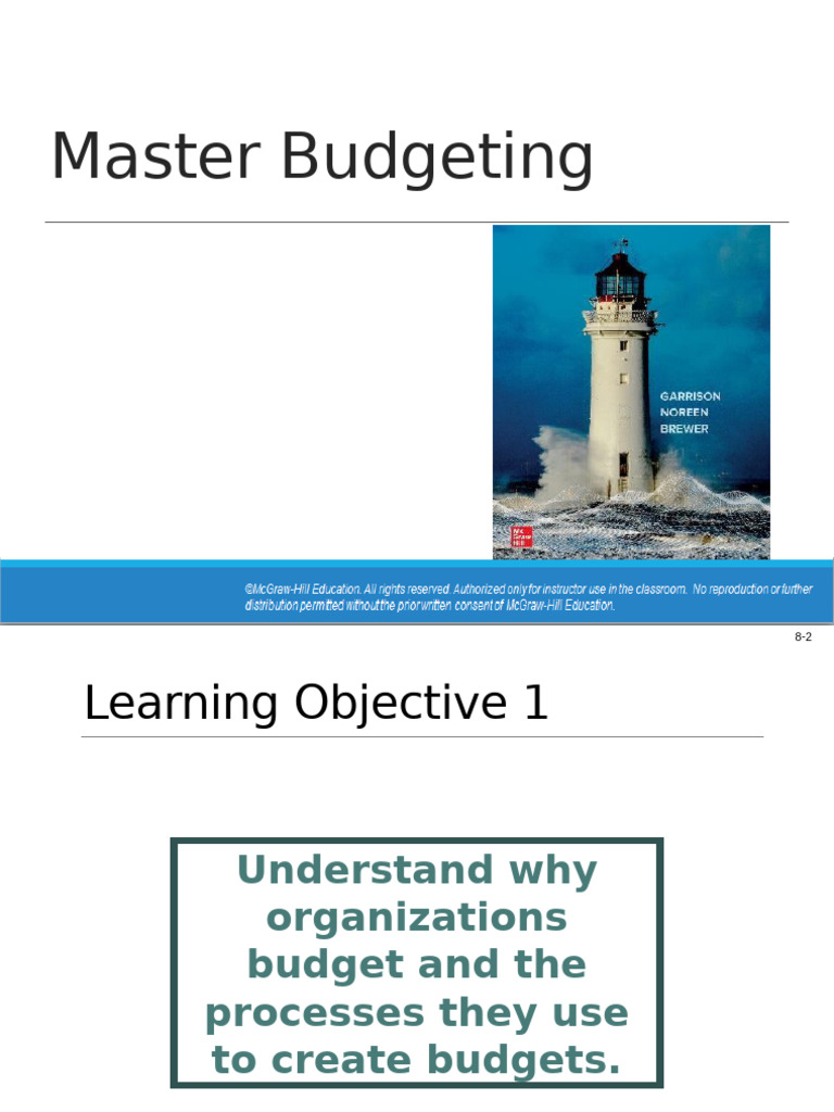 Master Budgeting Overview and Process | PDF | Budget | Cost Of Goods Sold