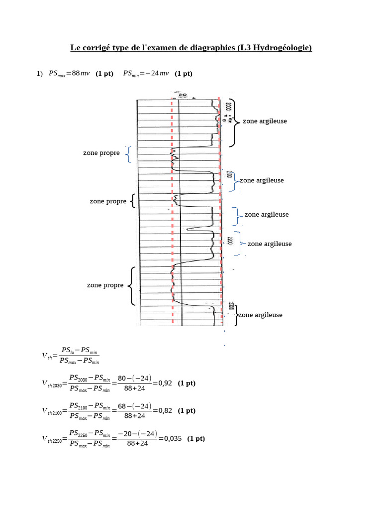 Corrigé Examen Diagraphies L3 | PDF | Physique | Sciences physiques
