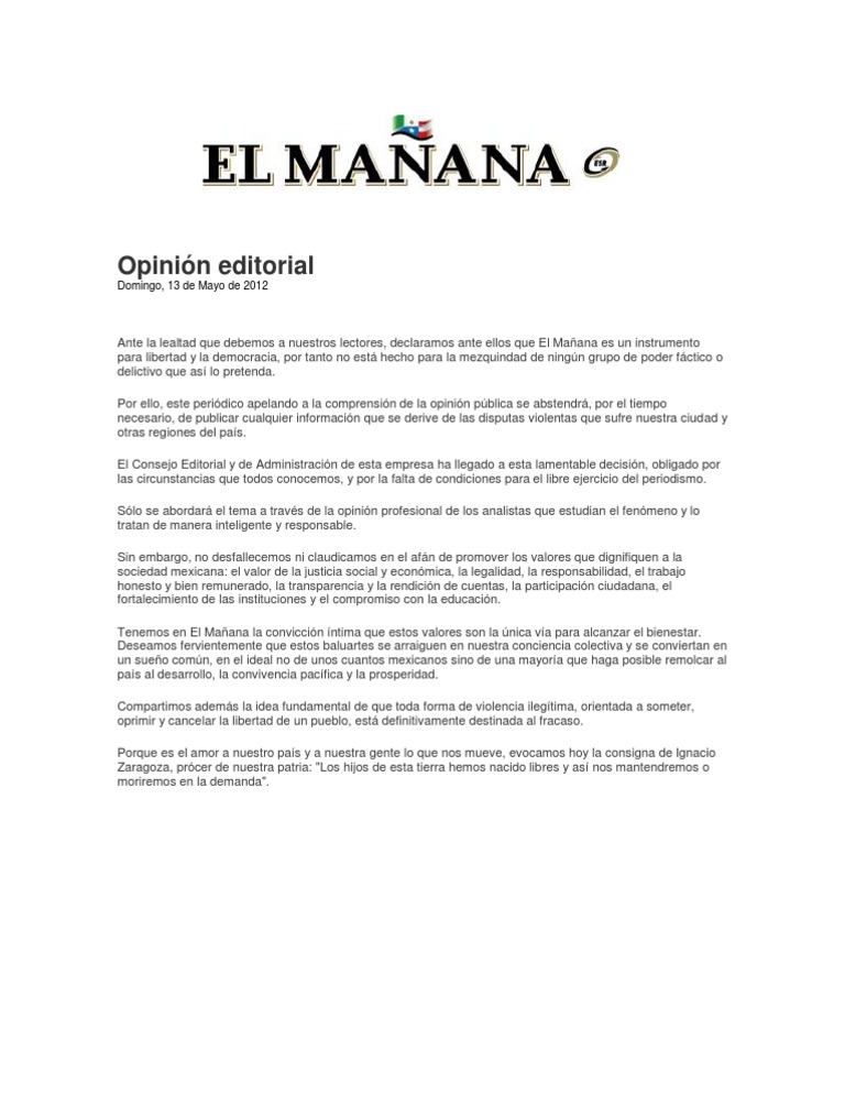 Opinión Editorial | PDF