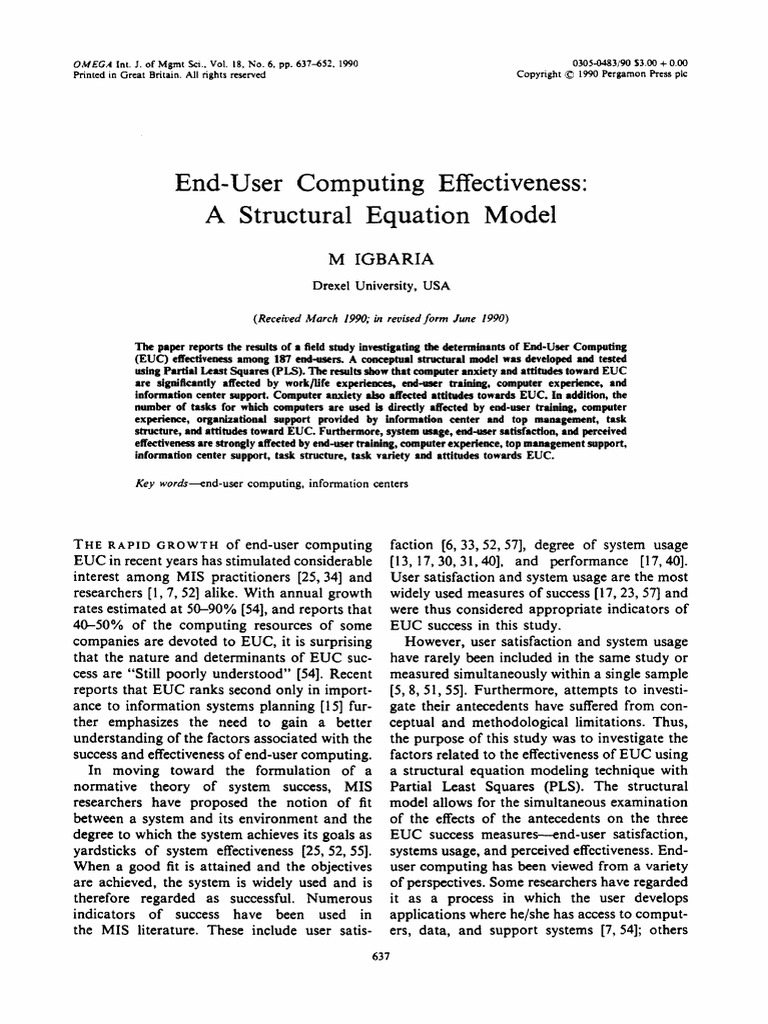 End-User Computing Effectiveness Study | PDF | Validity (Statistics)