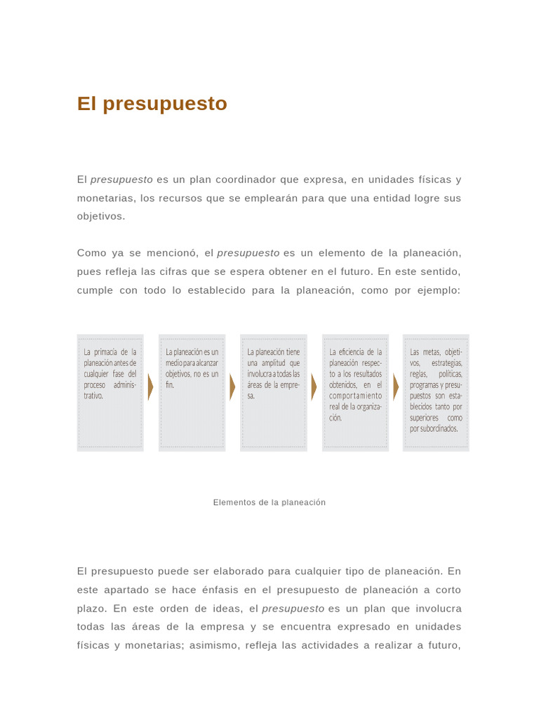 Etapas para Elaborar Un Presupuesto | PDF | Presupuesto | Business