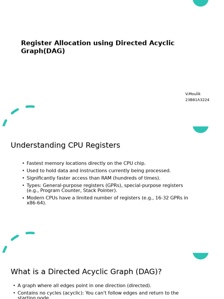 Register Allocation Using Directed Acyclic Graph (DAG) in Compiler ...