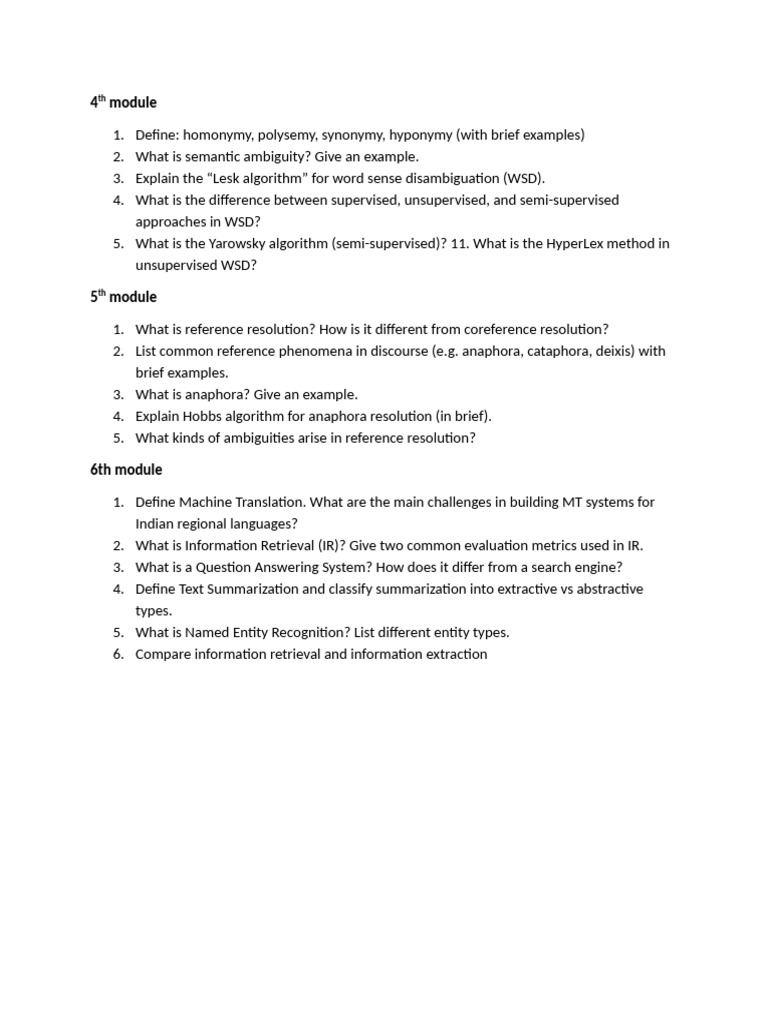 4th Module | PDF