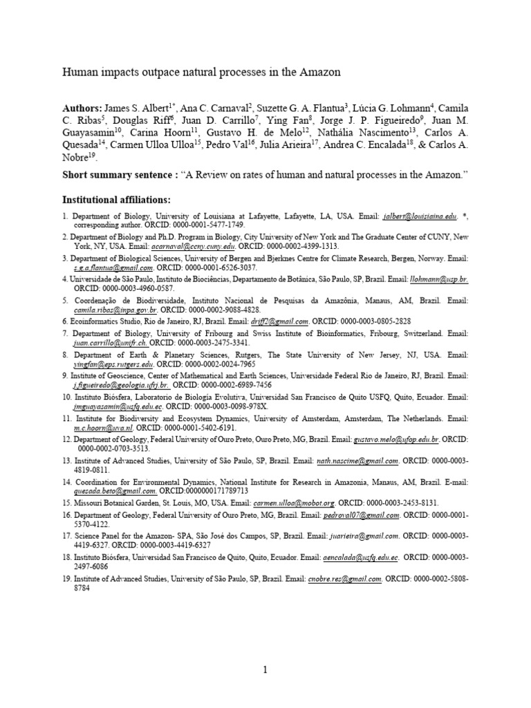 Human Impact on Amazon Ecosystem | PDF | Amazon Rainforest | Deforestation