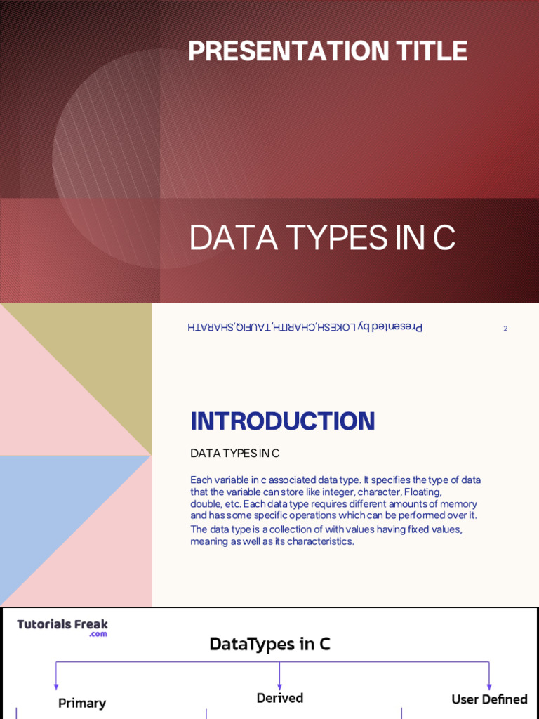 Data Types in C Programming Explained | PDF | Data Type | Integer ...
