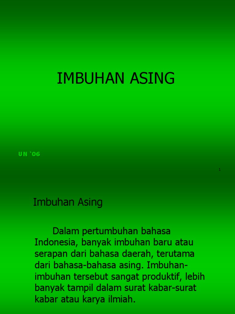 Imbuhan Asing