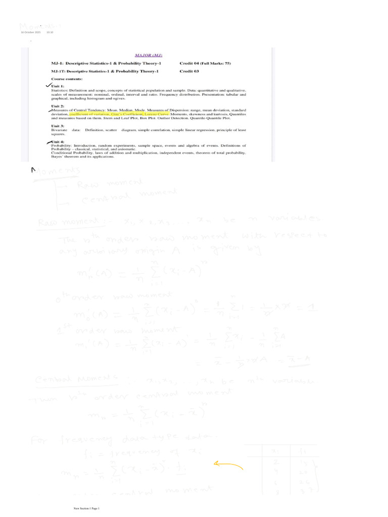 Moments 1 | PDF
