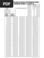 60-Question Answer Sheet Template | PDF