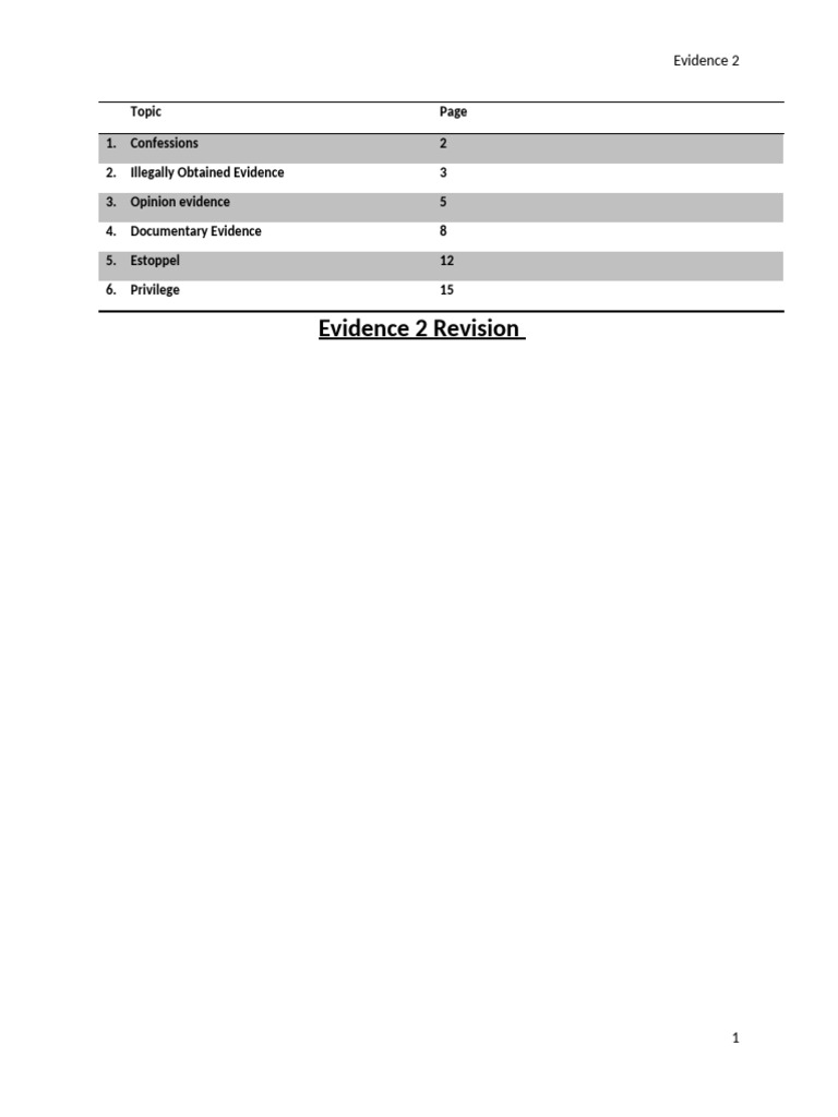 Understanding Confessions and Evidence Law | PDF | Estoppel ...