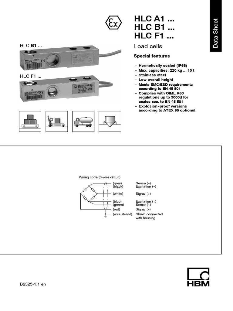 HLC Load Cells Data Sheet | PDF | Torque | Mechanical Engineering