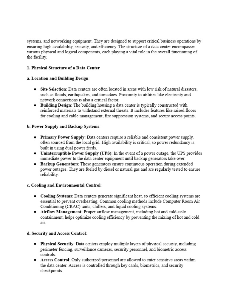 Data Center Structure and Design Essentials | PDF | Data Center ...