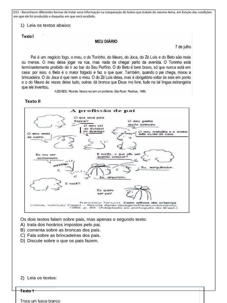 Comparação de Textos | PDF
