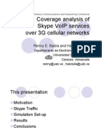 Coverage analysis of Skype VoIP services over 3G cellular networks