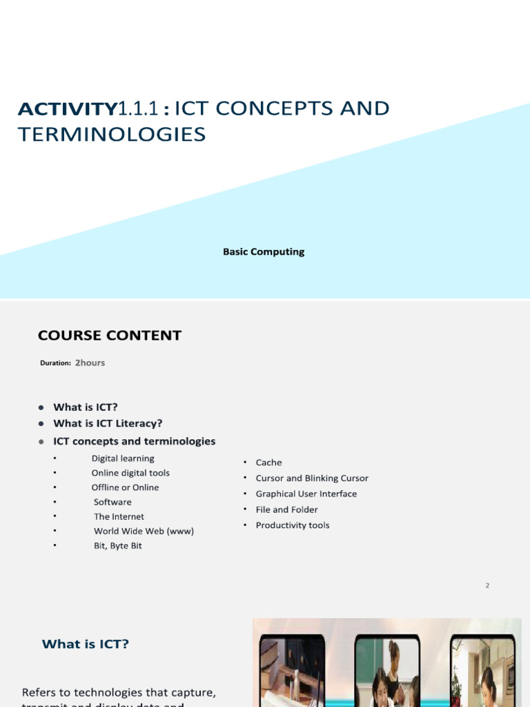 Introduction To Ict Concepts and Terminologies | PDF