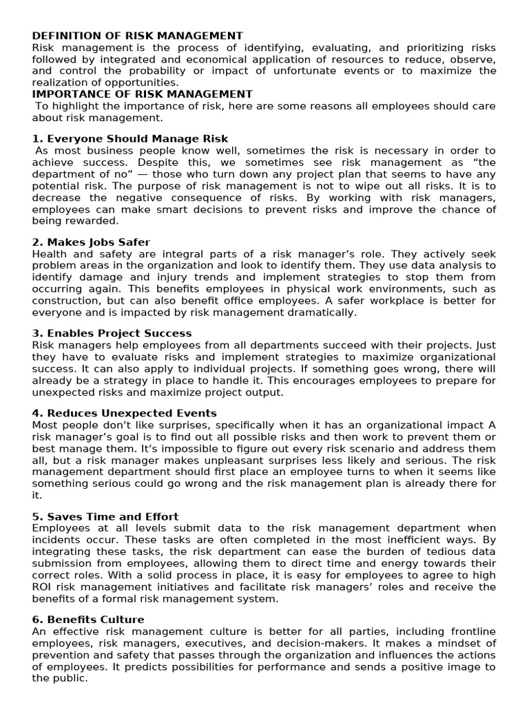 Understanding Risk Management Process | PDF | Risk Management | Risk