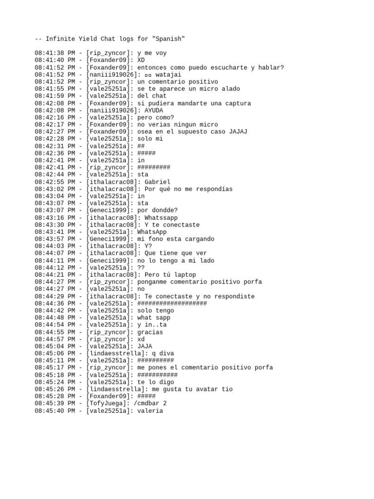 Spanish Chat Logs | PDF