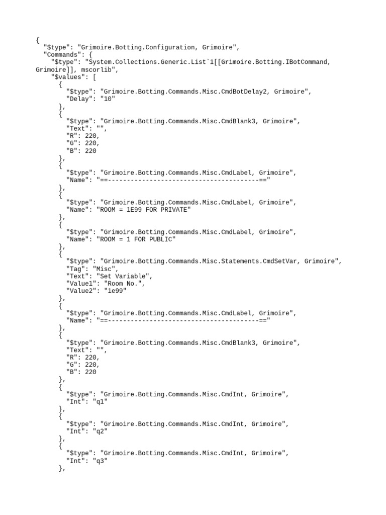 Grimoire Botting Commands Overview | PDF | Mythological Powers ...